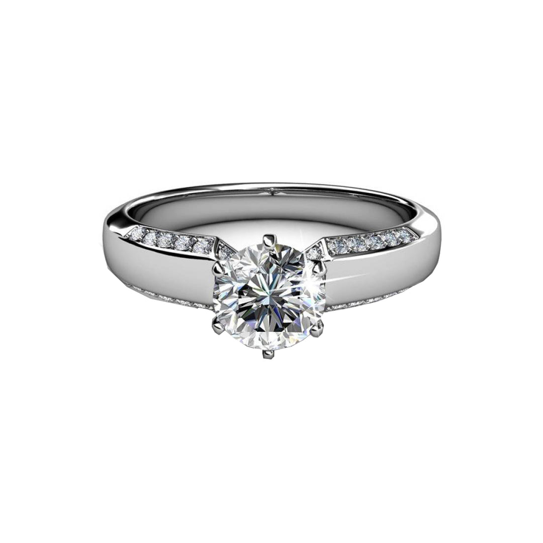 Eclaza Where Craftsmanship Meets Brilliance A Designer Ring In 92.5 Sterling Silver