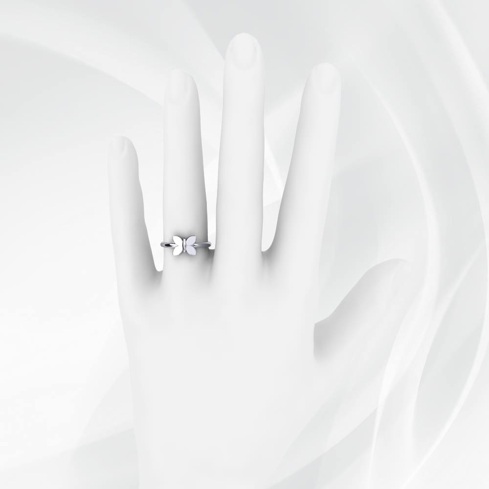 Eclaza A Journey Through Craftsmanship Unveiling The Magic Of 92.5 Sterling Silver Design Butterfly Shape Ring