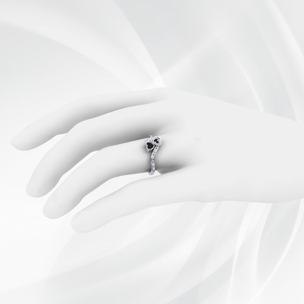 Eclaza Let Your Light Shine Through 92.5 Sterling Silver Heart Shape Ring Design To Amplify Your Inner Glow